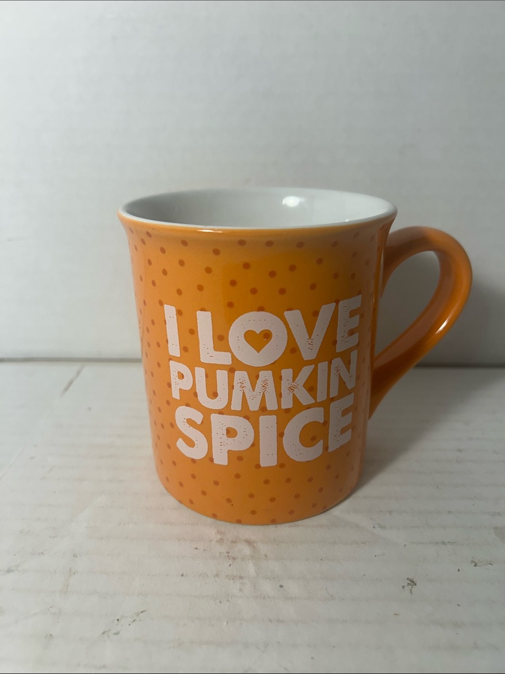 Orange 'I Love Pumpkin Spice' Ceramic Mug